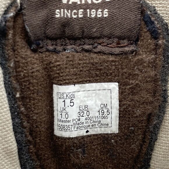 Vans Sk8-Mid Sloth Strap Shoes Kids Boys Size 1.5 - Picture 8 of 8